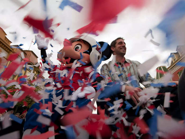 Perhaps, most importantly, that victory earned Rodgers a trip to Disney World. Look at that smile!