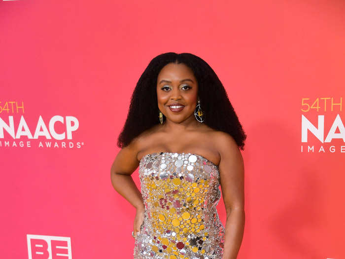 The sparkly dress Brunson wore to the 2023 NAACP Image Awards had an ombré effect.