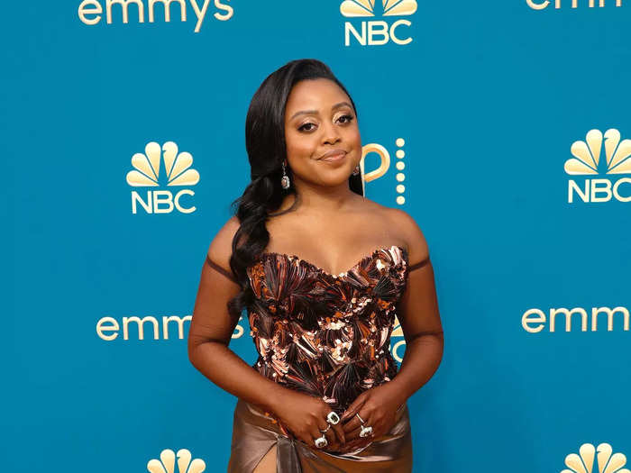 Brunson wore another custom Dolce & Gabbana look to the 2022 Emmys.