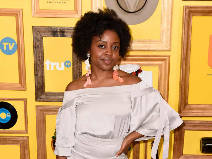 Brunson chose an off-the-shoulder jumpsuit for the 2017 premiere of TruTV