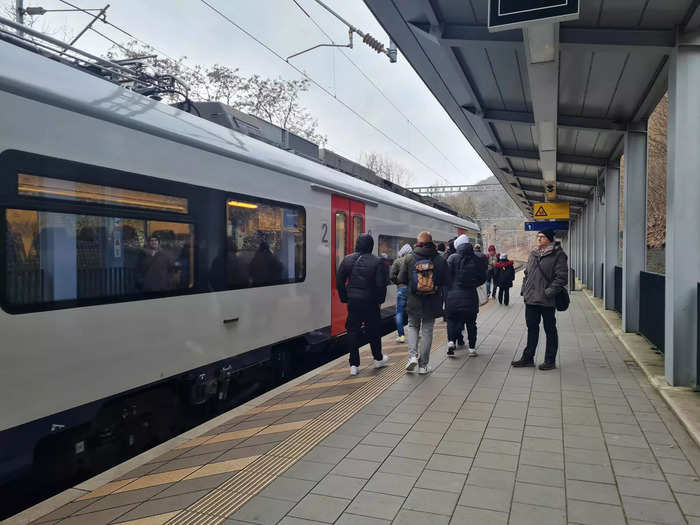 Later that evening, I embarked on a journey from the city to Clervaux in the countryside via train.