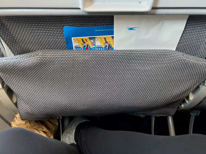 ...a large seatback pocket…