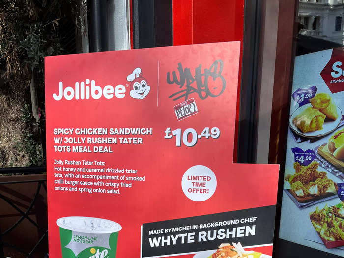 The company advertises a meal deal including the tater tots with a spicy chicken sandwich and a drink. Jollibee would not confirm to Insider whether this side dish could become a permanent fixture on its menus in the future.