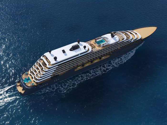 In typical Ritz-Carlton fashion, the floating hotel rooms will be decked out with luxurious amenities like bathrooms with double vanities and a complimentary bottle of Champagne.