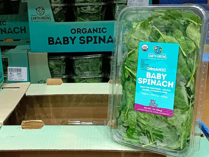 Earth Greens baby spinach works in both hot and cold dishes.