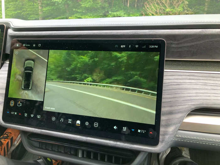 Switch on a feature called Gear Guard, and all those cameras will keep an eye on your SUV while it