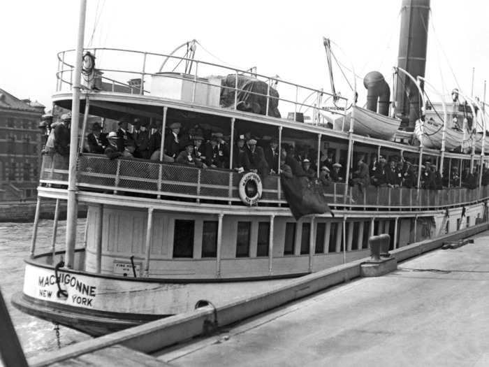 In between its work with the Navy, the boat played a key role in transporting immigrants to Ellis Island.