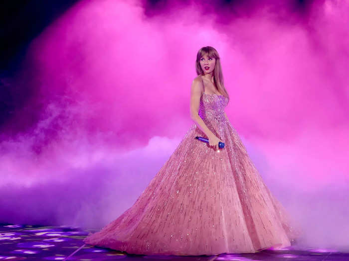 For night two, Swift performed "Enchanted" in a pink Zuhair Murad ball gown.