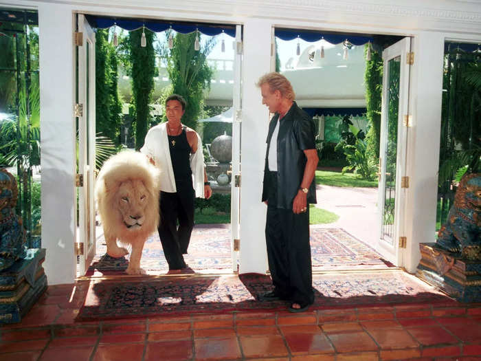 The exotic tigers and lions that performed with Siegfried and Roy lived with the pair at their Las Vegas home, often roaming freely around the estate like house cats.