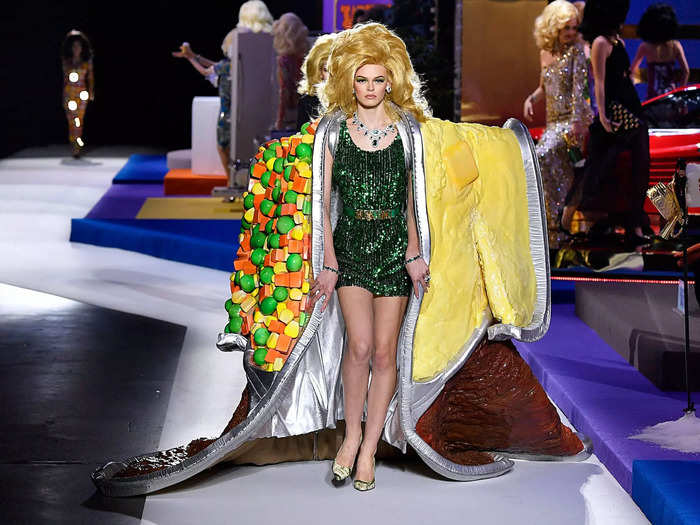 Scott debuted one of his most out-of-the-box designs during Moschino