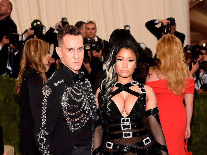 Scott also designed the daring looks he and Nicki Minaj wore on the Met Gala red carpet that year.