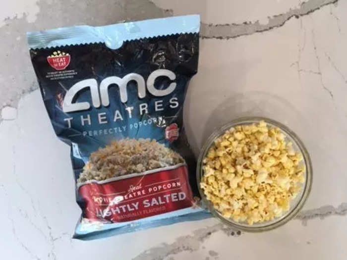 The lightly salted ready-to-eat popcorn had a weird aftertaste.