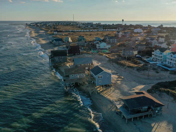 Jeff Munson had been visiting Rodanthe for almost 20 years before he bought a vacation home. He told The Post there used to be "three football fields" worth of beach between his house and the sea, but it