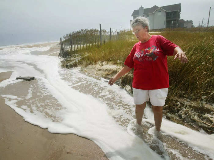 The National Park Service estimates Rodanthe loses 13 feet of sand each year, and some parts of the town have lost 200 feet since the early 2000s.