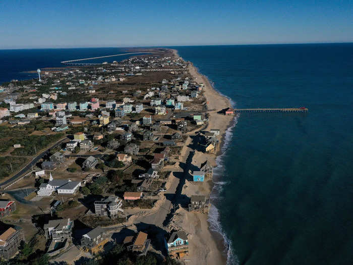 Rodanthe is located on Hatteras Island off the coast of North Carolina. It is one of many beach towns along a 200-mile stretch of islands called the Outer Banks.
