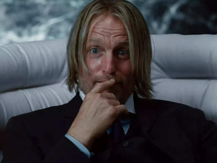 Woody Harrelson played Haymitch Abernathy, Katniss and Peeta