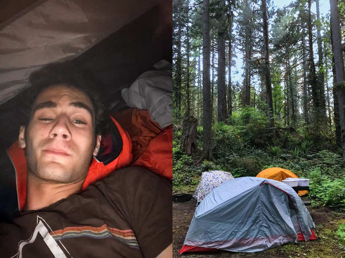 My first week was spent training in the Willamette National Forest, and it was hard to adjust to my sleeping bag and tent.