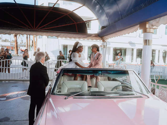 They got married in the backseat of a Cadillac. It was a simple 10-minute ceremony with no personal vows, which Alaji-Sharif said she didn