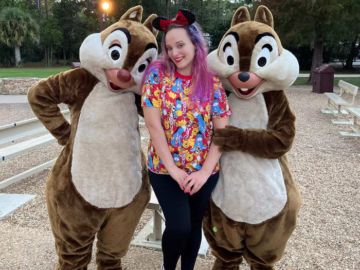 Chip and Dale made an appearance at the Campfire Sing-A-Long.