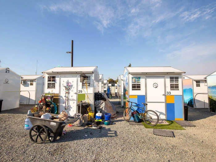 At a similar 40-unit tiny home village in Everett, Washington, many of the residents are experiencing trauma, behavioral difficulties, and substance use, John Hull, director of strategic initiatives with Everett Gospel Mission, told Insider in 2022.