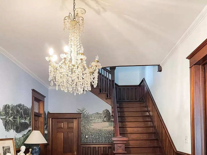 With the exception of new art and a chandelier, the couple kept the home