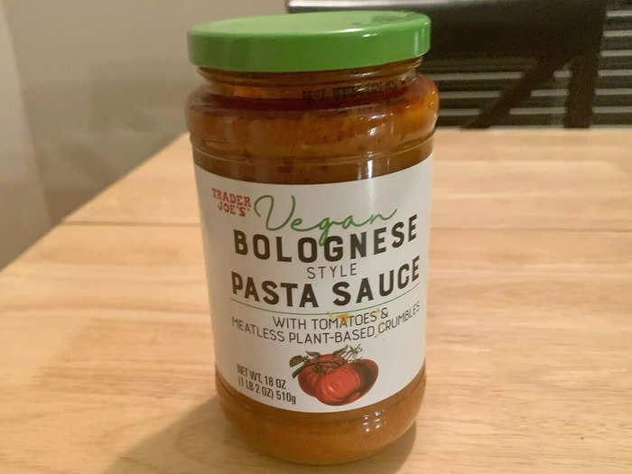 6. The vegan bolognese-style sauce surprised me.