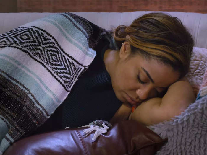 Tiffany fell asleep while Brett was confessing his feelings in episode one.