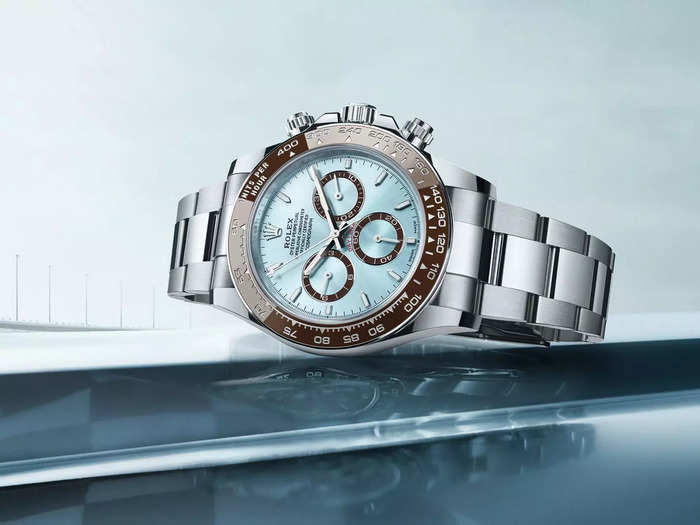 Pricing details are still to come, but a similar platinum variant with an ice-blue dial honoring the 50th anniversary fetches a whopping $77,000 at retail, and is worth $121,000 on the secondary market.