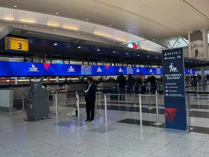 The first big upgrade is check-in. Delta has added more stations so it can more efficiency accommodate customers.