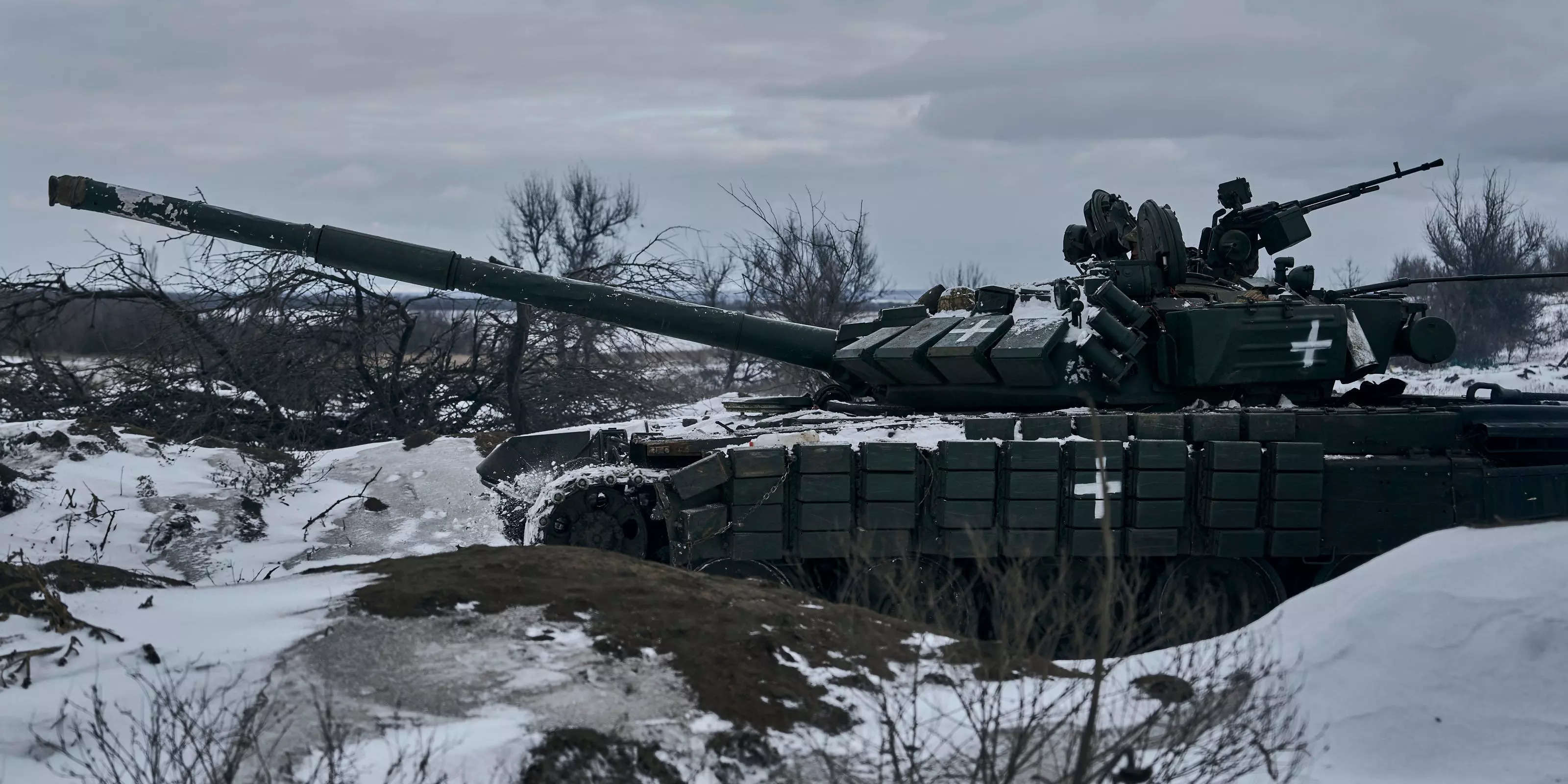 Ukrainian tank in Bakhmut
