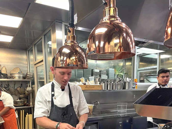 It was 3 p.m. when I headed back into the kitchen. The staff was in full swing, and watching everyone prepare dinner was a feast for the senses.