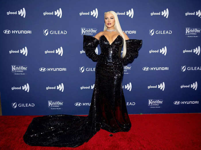 Christina Aguilera had a stunning sparkle moment on the red carpet.