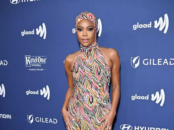 Gabrielle Union wore one of the most colorful looks of the night.