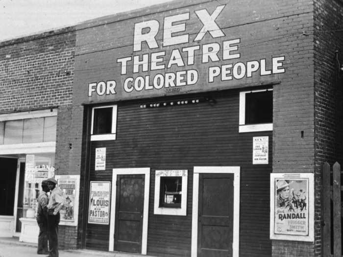 At movie theaters, Black patrons were forced to sit on the balcony, which usually meant climbing several stairs.