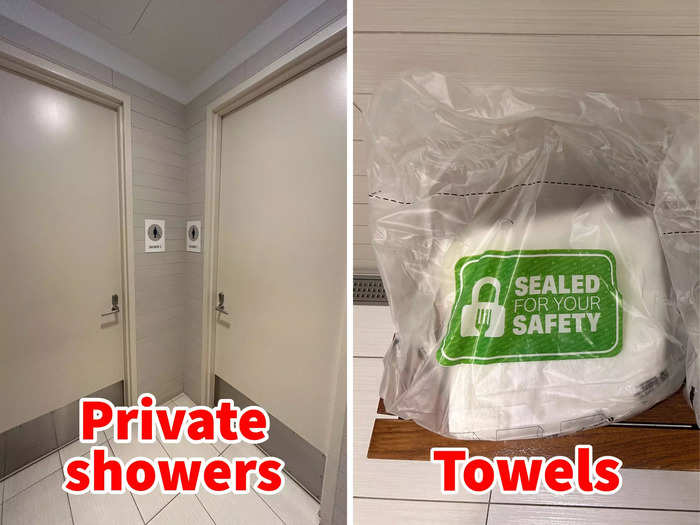 Then, to do my peers a service, I decided I should probably utilize the private showers available inside the lounge. I rented a key and some towels, and went to check them out.