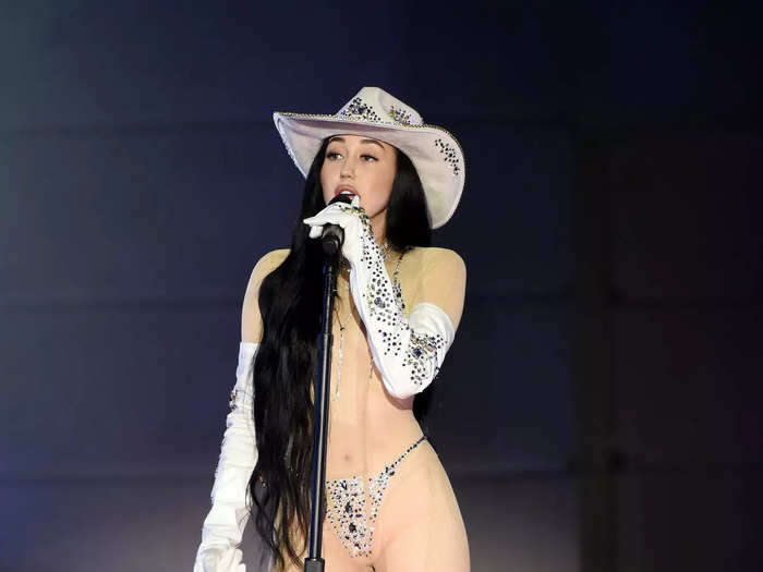 That same year, Noah Cyrus performed in a see-through bodysuit that left little to the imagination.