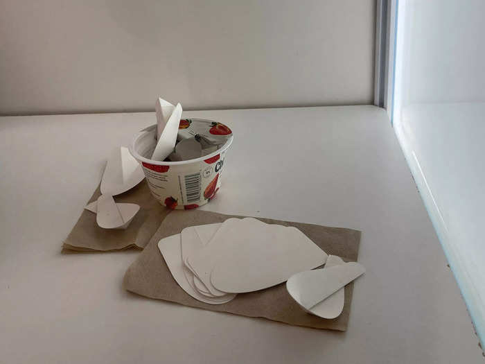 NuSpoons were nominated to appear in the museum by their inventor who created the foldable paper spoons meant to be a more eco-friendly alternative to plastic.