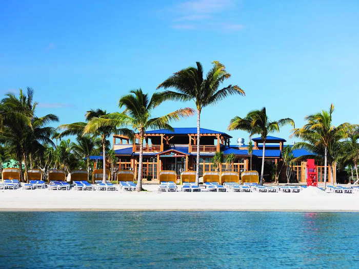 Like Great Stirrup Cay, travelers can snorkel around a reef and zip line across the island.