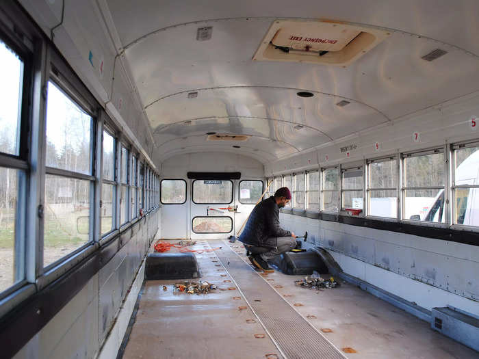 They donated metal and other scraps, too. People reused the bus insulation for interior walls in their own homes, and someone who bought the its heater used it on their boat.