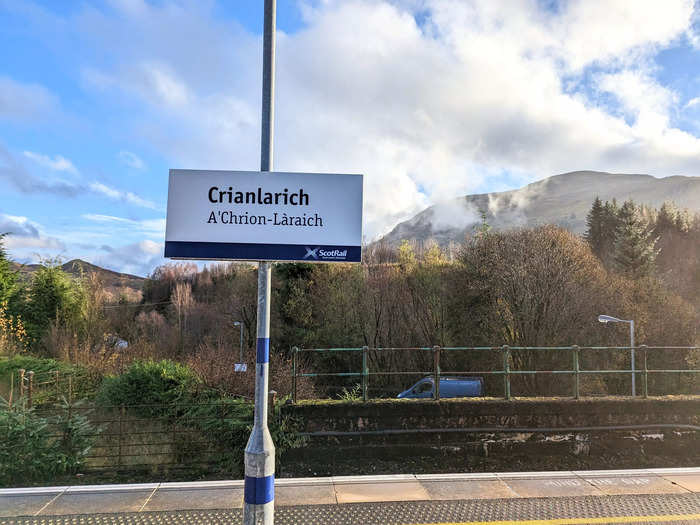 When we reached Crianlarich, the train