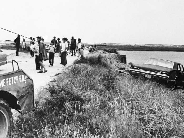 In 1969, Ted Kennedy had another near-death experience when he survived driving off a bridge on the island of Chappaquiddick in Massachusetts. His passenger, a woman named Mary Jo Kopechne, died at the scene.