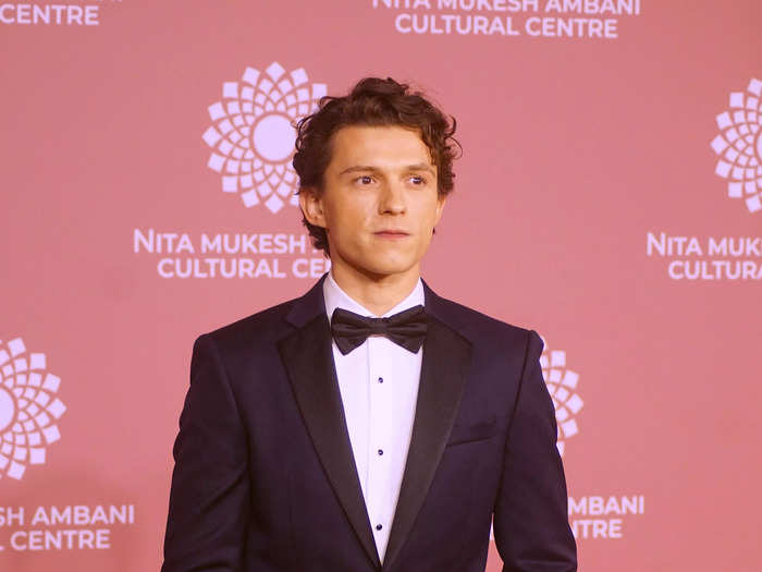 Tom Holland sported a sleek black tux.