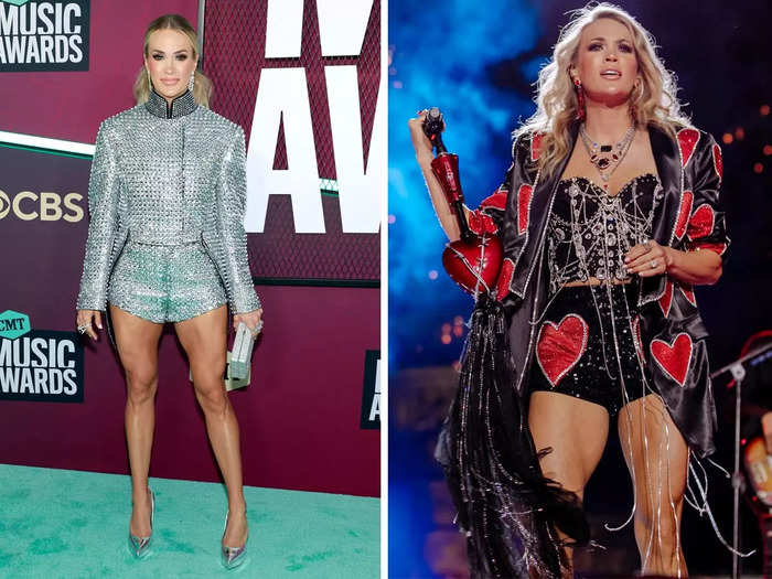 This year, Underwood wore two outfits at the CMT Music Awards.