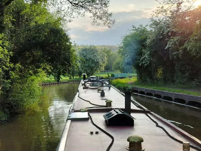 Instead of docking in a marina, Earle goes for a more adventurous style of living on the canal. She has to move every two weeks.