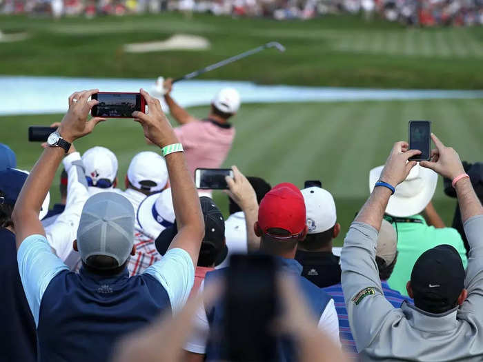 Phones are banned from Augusta National.