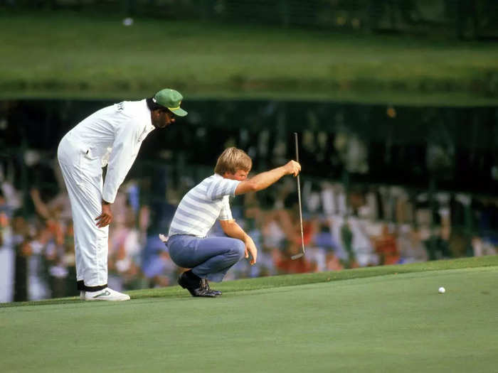 Players had to use local caddies provided by Augusta until 1983.