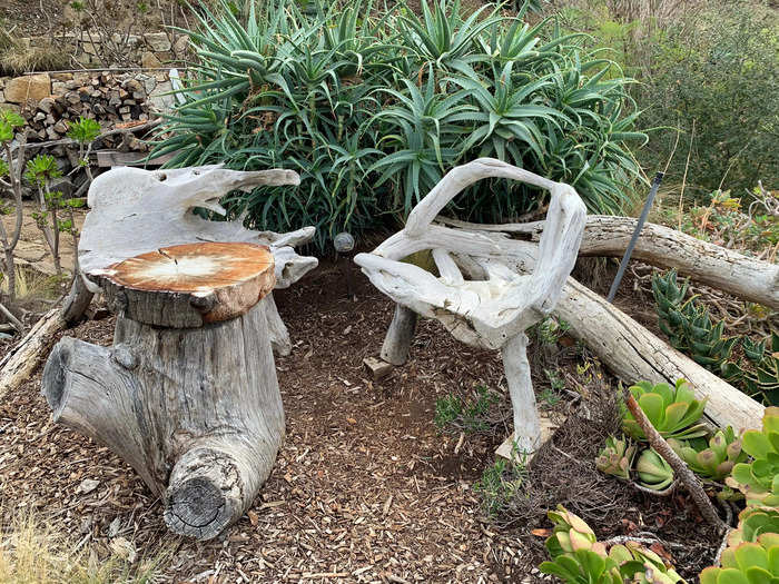 I enjoyed sitting on the roof on chairs fashioned out of trees, and taking in the surrounding views.