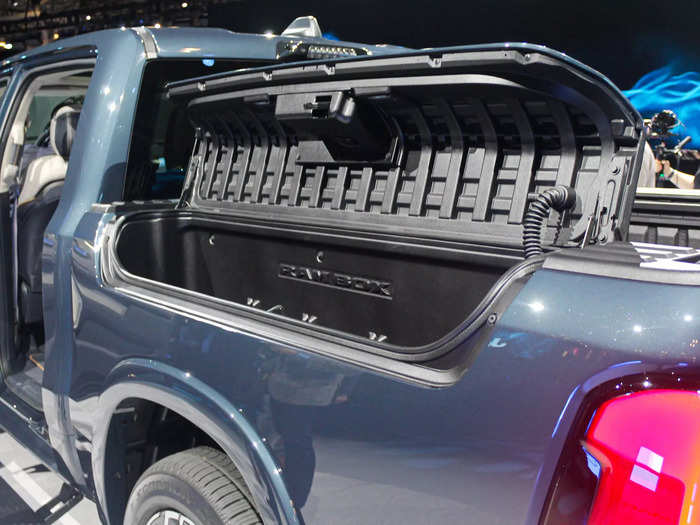 And if you need even more storage space — this is a truck after all — there are integrated cubbies built into the bed.