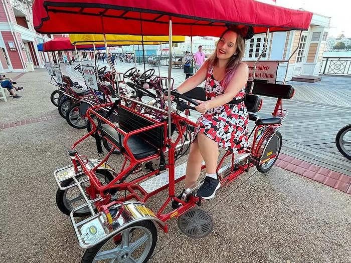 It took some courage to get on the bike.