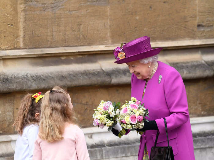 Queen Elizabeth II was known for her colorful monochromatic style, especially around the Easter holiday.